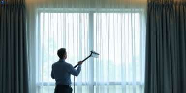 Commercial curtain stain removal service mount-clear-vic hotels offices restaurants