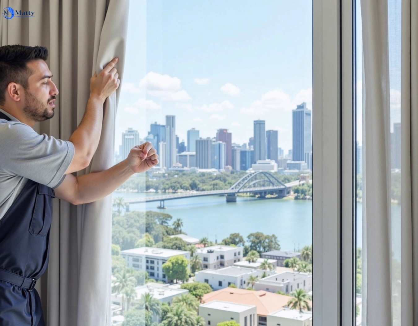 Professional curtain steam cleaning service mount-clear-vic QLD by Matty Curtain Cleaning